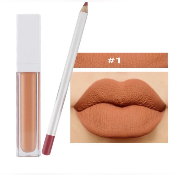 Matte Lipstick Kit Makeup Cosmetic Hyaluronic Acid Aloe Vera Pigment Sunscreen - Picture 5 of 10